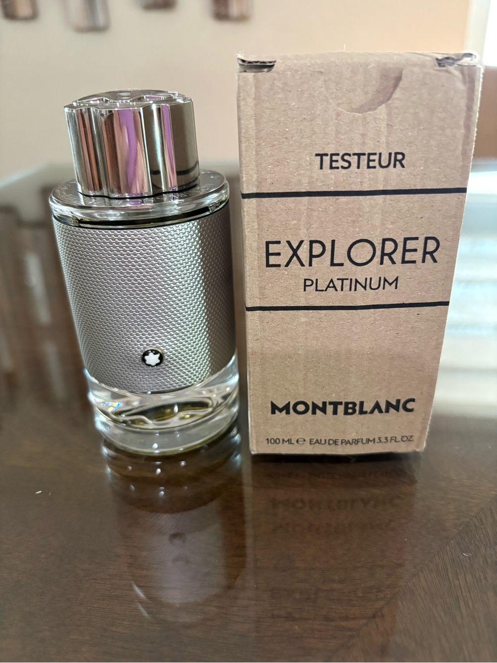 Montblanc Platinum Textured Silver Fragrance Bottle